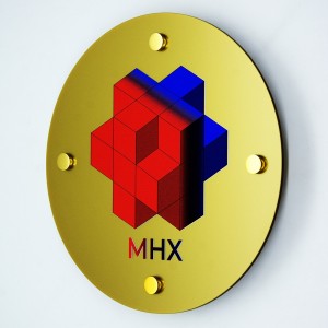 Targa in Plexiglass Gold Stampata Circolare