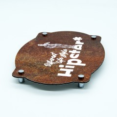 Targa in Alluminio Composito Corten Stampata Vintage