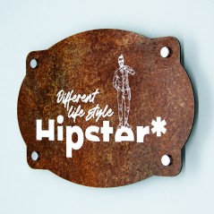 Targa in Alluminio Composito Corten Stampata Vintage