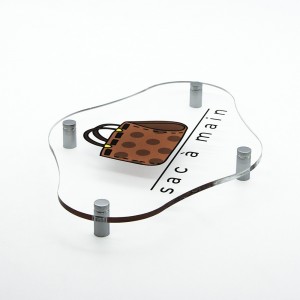 Targa in Plexiglass Trasparente Stampata Rombo Arrotondato