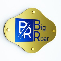 Targa in Plexiglass Gold Stampata Rombo Arrotondato