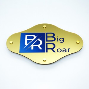 Targa in Plexiglass Gold Stampata Rombo Arrotondato