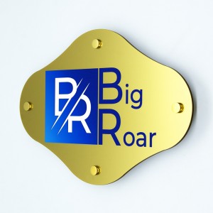 Targa in Plexiglass Gold Stampata Rombo Arrotondato