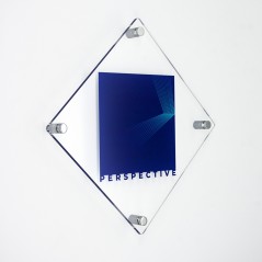 Targa in Plexiglass Trasparente Stampata Rombo