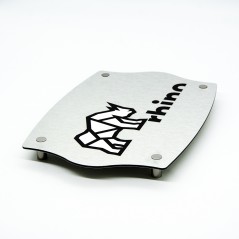 Targa in Alluminio Composito Silver Spazzolato Stampata Impero