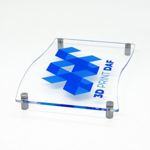 Targa in Plexiglass Trasparente Stampata Bandiera