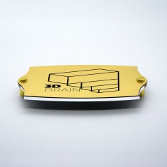 Targa in ABS Classic Gold Incisa con Pannello in Plexiglass Trasparente tipologia Impero