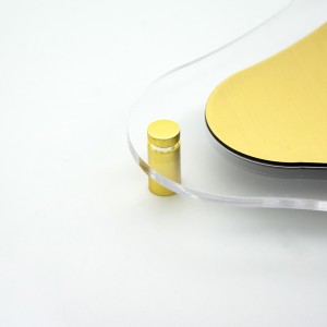 Targa in ABS Classic Gold Incisa con Bordo 25 mm in Plexiglass Trasparente tipologia Rombo Arrotondato