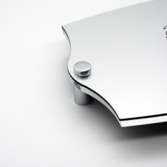 Targa in ABS Classic Silver Incisa con Pannello in Plexiglass Trasparente tipologia Impero