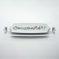 Targa in ABS Classic Silver Incisa con Bordo 25 mm in Plexiglass Trasparente tipologia Impero