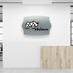 Targa in Alluminio Composito Silver Spazzolato Stampata Impero