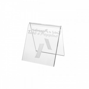 Segnaposti in plexiglass trasparente - Misure: 8 x 8 x H8 incisione piena