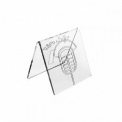 Segnaposti in plexiglass trasparente - Misure: 8x8x H8 cm - incisione contorno