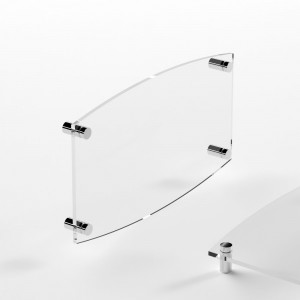 Targa in Plexiglass Neutra Trasparente tipologia Ellisse Moderna