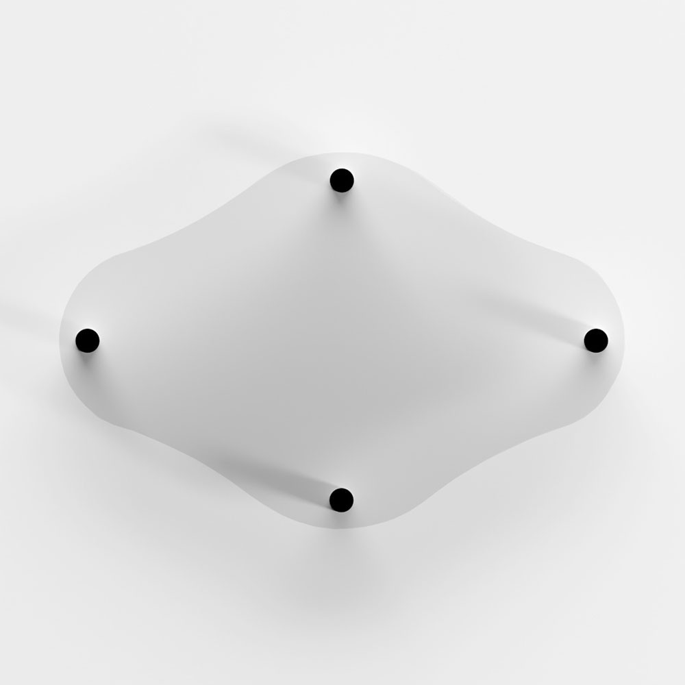 Targa in Plexiglass Neutra tipologia Rombo Arrotondato