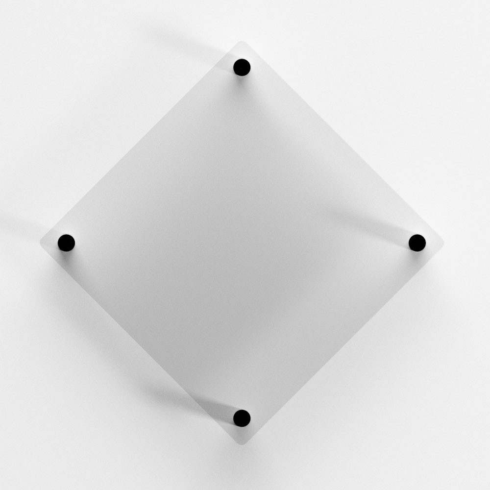 Targa in Plexiglass Neutra tipologia Rombo