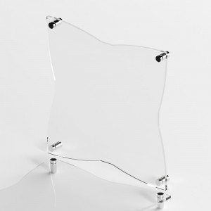 Targa in Plexiglass Neutra Trasparente tipologia Stella 4 Punte