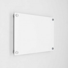 Targa Neutra in Plexiglass Bianco tipologia Quadrata o Rettangolare