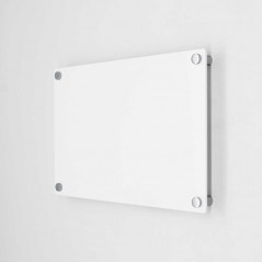 Targa Neutra in Plexiglass Bianco tipologia Quadrata o Rettangolare