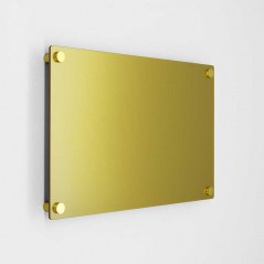 Targa Neutra in Plexiglass Gold tipologia Quadrata o Rettangolare