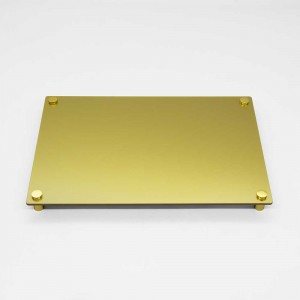 Targa Neutra in Plexiglass Gold tipologia Quadrata o Rettangolare