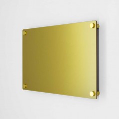 Targa Neutra in Plexiglass Gold tipologia Quadrata o Rettangolare