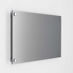 Targa Neutra in Plexiglass Silver tipologia Quadrata o Rettangolare