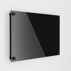 Targa Neutra in Plexiglass Nero Lucido tipologia Quadrata o Rettangolare