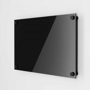Targa Neutra in Plexiglass Nero Lucido tipologia Quadrata o Rettangolare