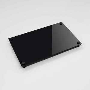 Targa Neutra in Plexiglass Nero Lucido tipologia Quadrata o Rettangolare