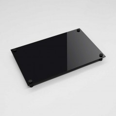 Targa Neutra in Plexiglass Nero Lucido tipologia Quadrata o Rettangolare