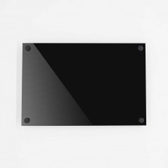 Targa Neutra in Plexiglass Nero Lucido tipologia Quadrata o Rettangolare