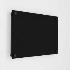Targa Neutra in Plexiglass Nero Opaco tipologia Quadrata o Rettangolare