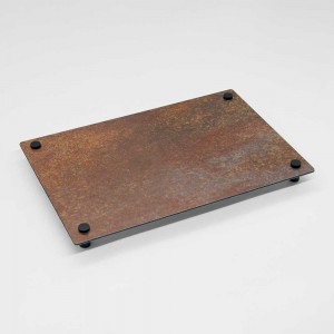 Targa Decorativa In Metallo Stile Rustico - Scritta 'Outhouse' - Dimensioni 10x40 Cm - Alluminio Antiruggine Per Interni/Esterni - 3