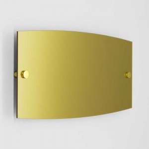 Targa Neutra in Plexiglass Gold tipologia Ellisse Moderna