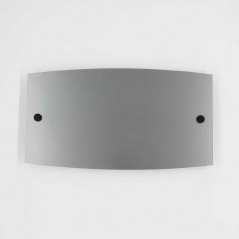 Targa Neutra in Plexiglass Silver tipologia Ellisse Moderna