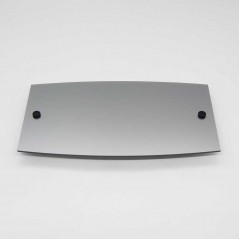 Targa Neutra in Plexiglass Silver tipologia Ellisse Moderna