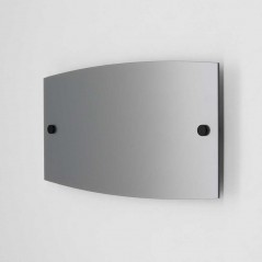 Targa Neutra in Plexiglass Silver tipologia Ellisse Moderna