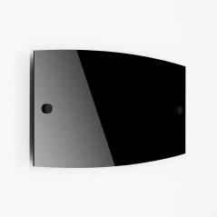 Targa Neutra in Plexiglass Nero Lucido tipologia Ellisse Moderna