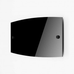 Targa Neutra in Plexiglass Nero Lucido tipologia Ellisse Moderna