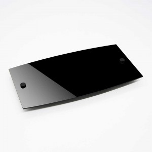 Targa Neutra in Plexiglass Nero Lucido tipologia Ellisse Moderna