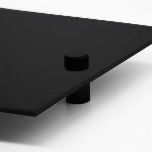 Targa Neutra in Plexiglass Nero Lucido tipologia Ellisse Moderna