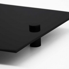 Targa Neutra in Plexiglass Nero Lucido tipologia Ellisse Moderna