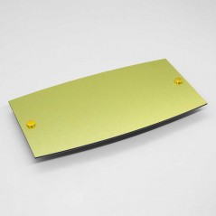 Targa Neutra in Alluminio Composito Oro Spazzolato tipologia Ellisse Moderna