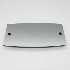 Targa Neutra in Alluminio Composito Silver Spazzolato tipologia Ellisse Moderna