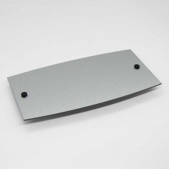 Targa Neutra in Alluminio Composito Silver Spazzolato tipologia Ellisse Moderna