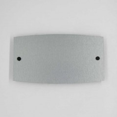 Targa Neutra in Alluminio Composito Silver Spazzolato tipologia Ellisse Moderna