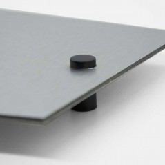 Targa Neutra in Alluminio Composito Silver Spazzolato tipologia Ellisse Moderna