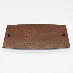 Targa Neutra in Alluminio Composito Corten tipologia Ellisse Moderna