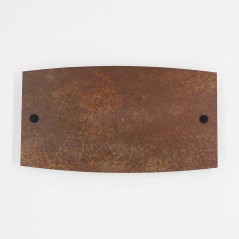 Targa Neutra in Alluminio Composito Corten tipologia Ellisse Moderna
